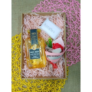 Set Quà tặng kèm hoa (Bộ sữa tắm Sexy Skin Pháp xịn xò )
