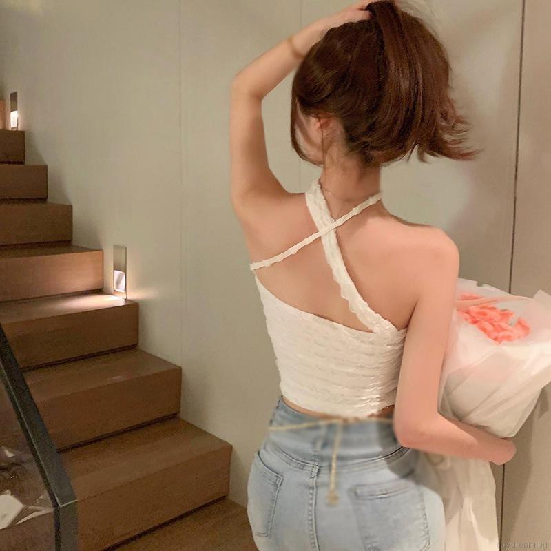 Áo yếm croptop màu trơn thời thời trang quyến rũ cho nữ