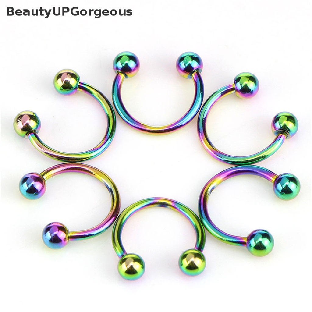 Set 10 Khuyên Mũi / Môi / Tai / Mũi Bằng Thép Không Gỉ Cá Tính