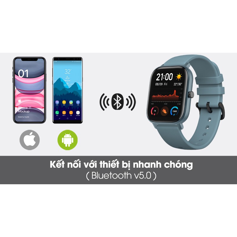 Đồng Hồ Thông Minh Theo Dõi Sức Khỏe Xiaomi Amazfit GTS - Hàng Chính Hãng - Bảo hành 12 tháng