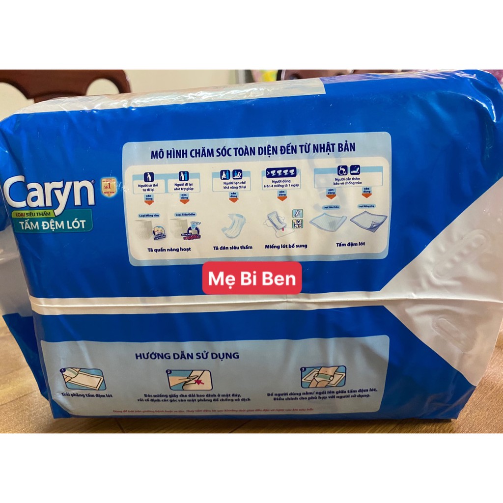 [GIÁ SỈ THÙNG 4-8 GÓI] Tấm Đệm Lót Caryn size L10/L20/XL14 miếng