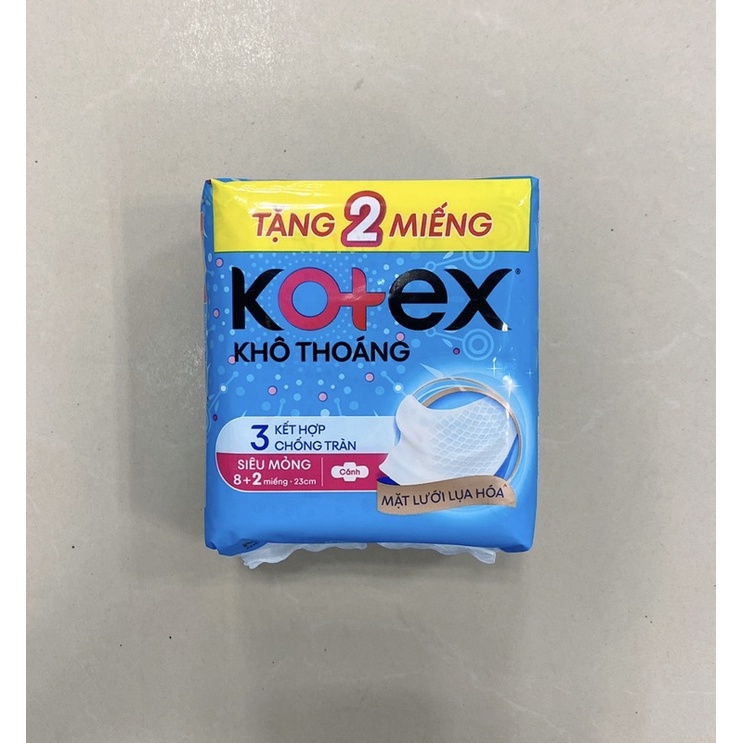 [Tặng 2 miếng] Băng vệ sinh Kotex siêu mỏng cánh 23cm 8 miếng