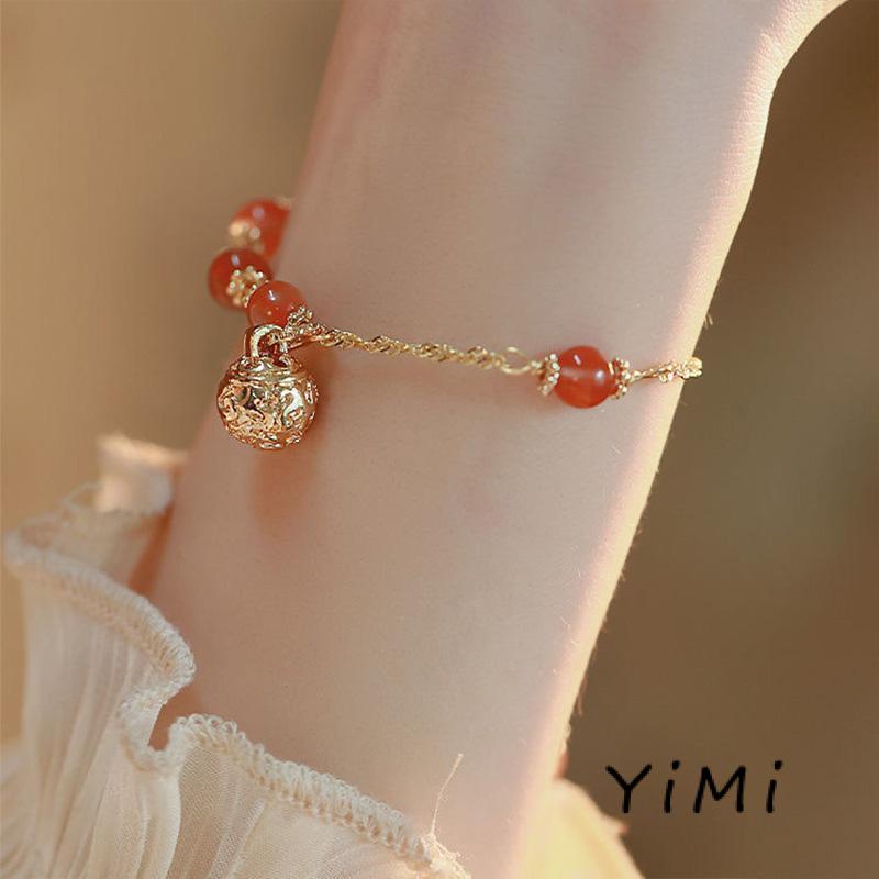 Vòng Tay Mặt Chuông Vàng Phong Cách Dân Tộc Niche Quà Tặng Đặc Biệt