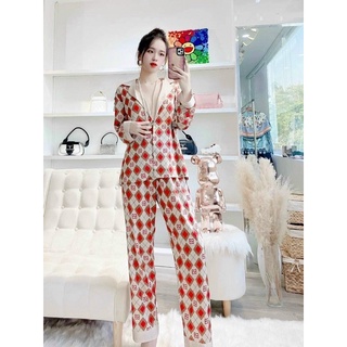 BỘ PIZAMA LỤA XƯƠC CAO CẤP TIỂU THƯ