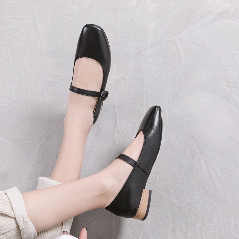 Giày mũi vuông 3cm da đẹp MÃ HG_P3 | BigBuy360 - bigbuy360.vn