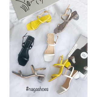 CAO GÓT NAGASHOES MŨI VUÔNG QUAI MÃNH GÓT TRÒN 3P NAC118