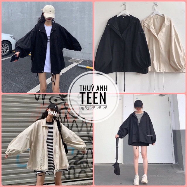 Áo khoác kaki tay bồng form rộng style Ulzzang siêu xinh