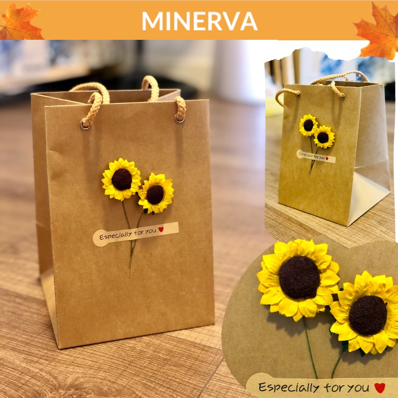 Túi giấy đựng quà tặng màu craft phong cách vintage dày , nhiều kích thước