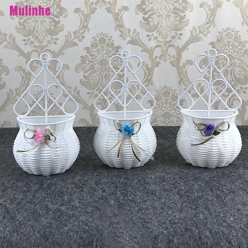 Giỏ hoa treo tường dùng trang trí sân vườn DIY độc đáo