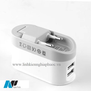 Cốc sạc hẹn giờ 2 cổng USB - 030E
