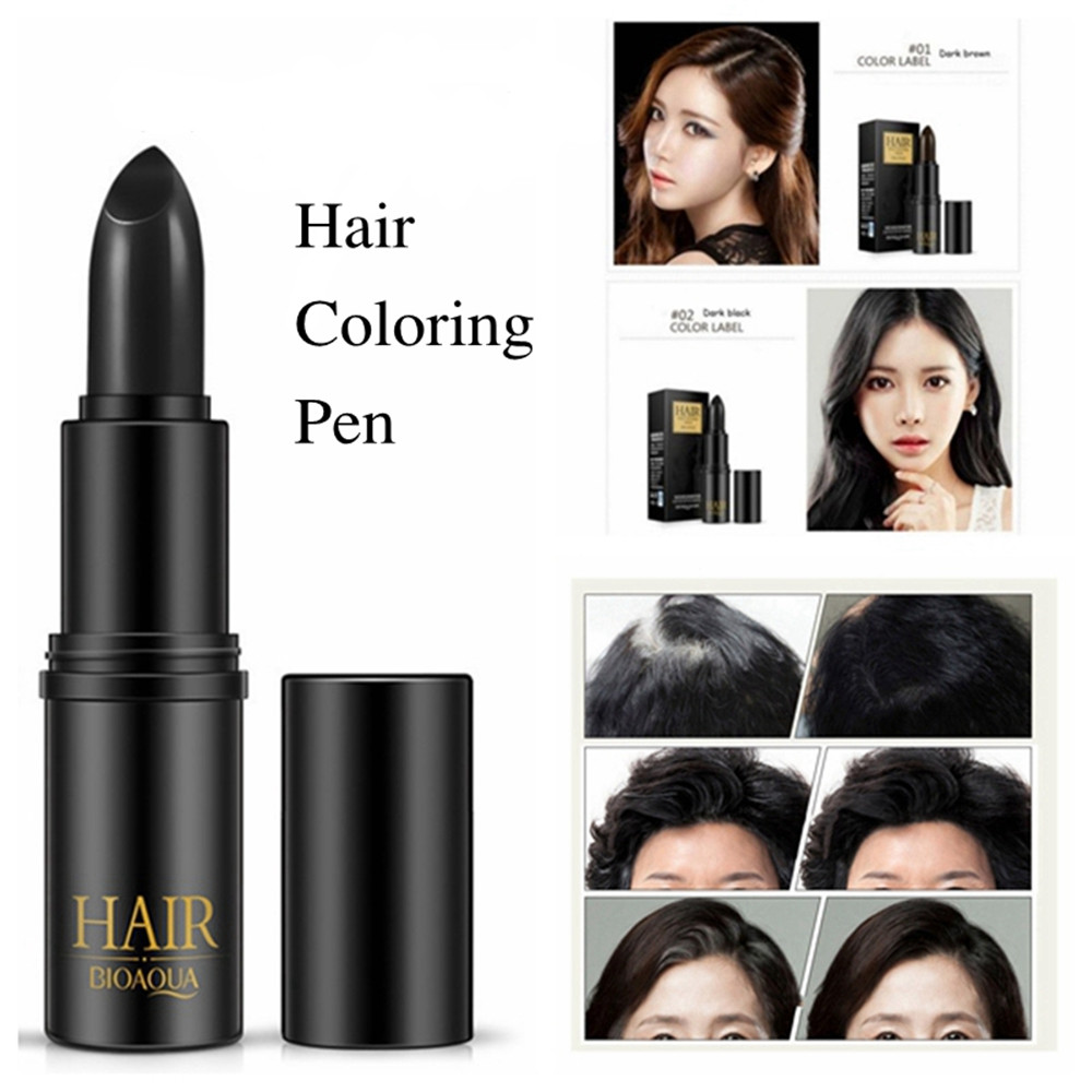 (Hàng Mới Về) Bút Nhuộm Tóc Tạm Thời 4g Lâu Trôi Màu Nâu Đen Thời Trang | BigBuy360 - bigbuy360.vn