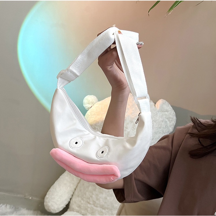 Túi bao tử đeo chéo đeo ngực hình thú bông mặt hề siêu ngộ nghĩnh túi vải poly chống nước tốt đi chơi du lịch đẹp độc rẻ