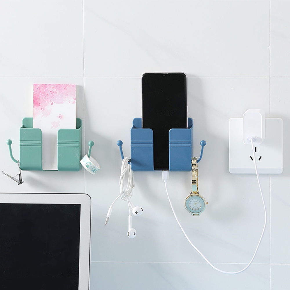 Kệ Dán Tường Để Đựng Điện Thoại/ Remote Điều Khiển/ Ổ Cắm/ Sạc Điện Thoại Đa Năng