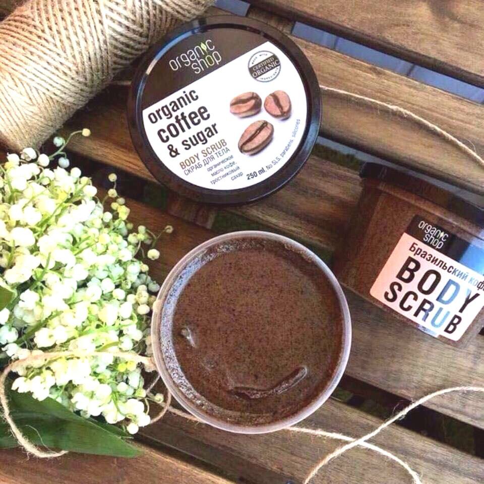 Kem tẩy tế bào chết cafe Organic Shop coffee &amp;sugar body scrub 250ml