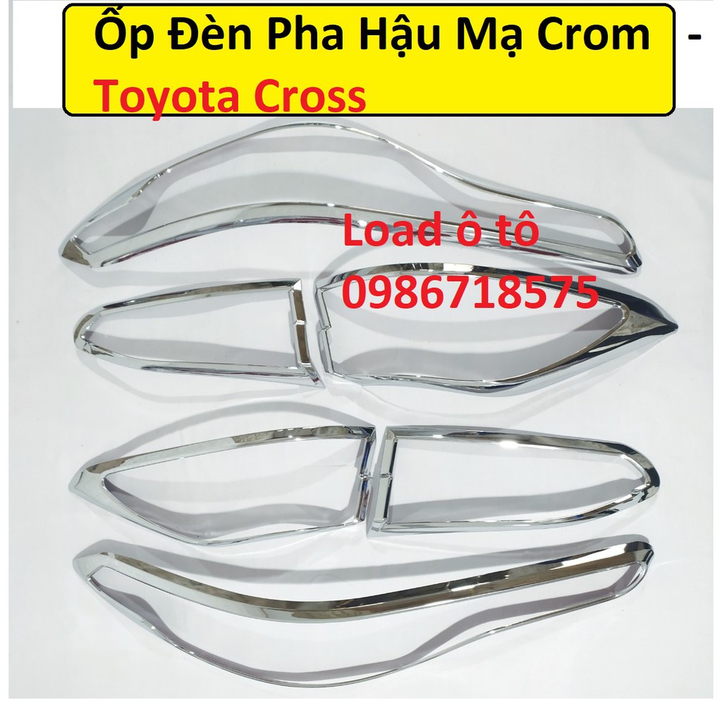 Ốp Viền Đèn Pha Và Hậu Toyota Cross 2022-2020 Mạ Crom cao Cấp