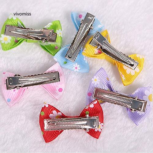 Bộ 6 kẹp tóc hình nơ dành cho thú cưng