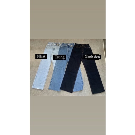 Jean suông tua lai form dài 105cm (ảnh shop chụp) | BigBuy360 - bigbuy360.vn