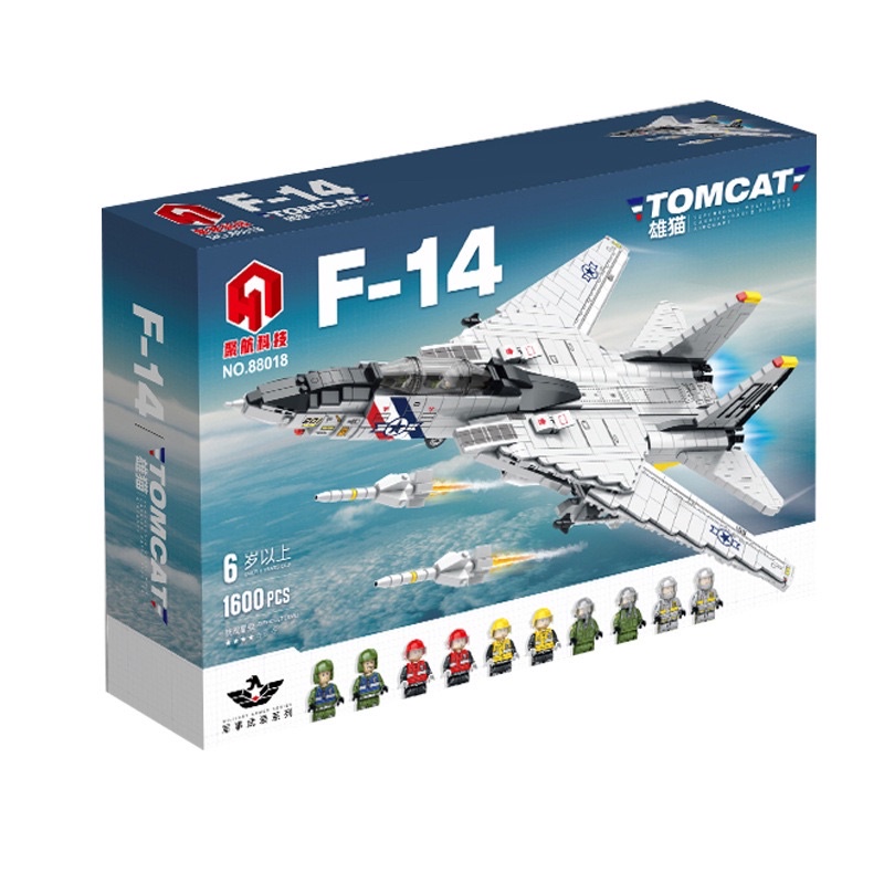 Bộ xếp hình Army Juhang 88018 Tomcat mô hình lắp ráp máy bay phản lực chiến đấu siêu thanh
