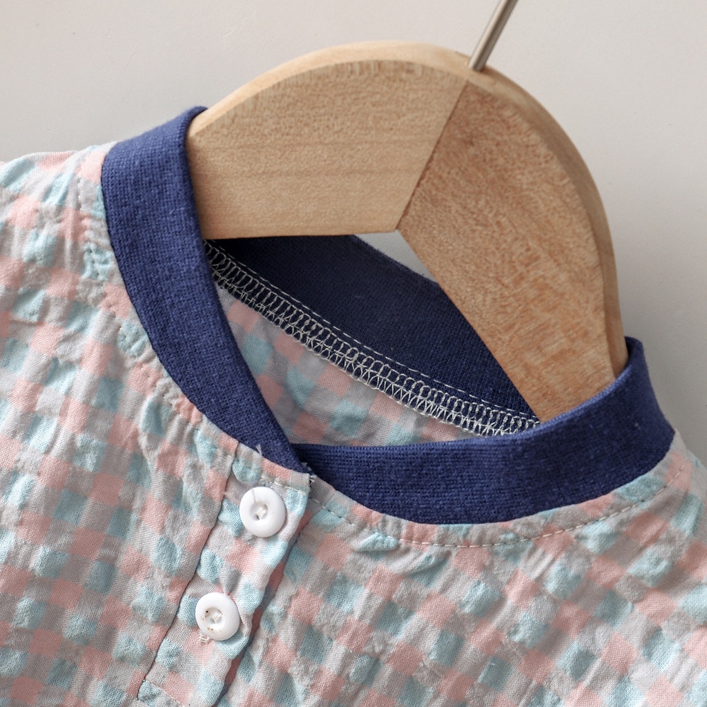 Bộ Áo Liền Quần Tay Ngắn Xinh Xắn Thời Trang Cho Trẻ Sơ Sinh