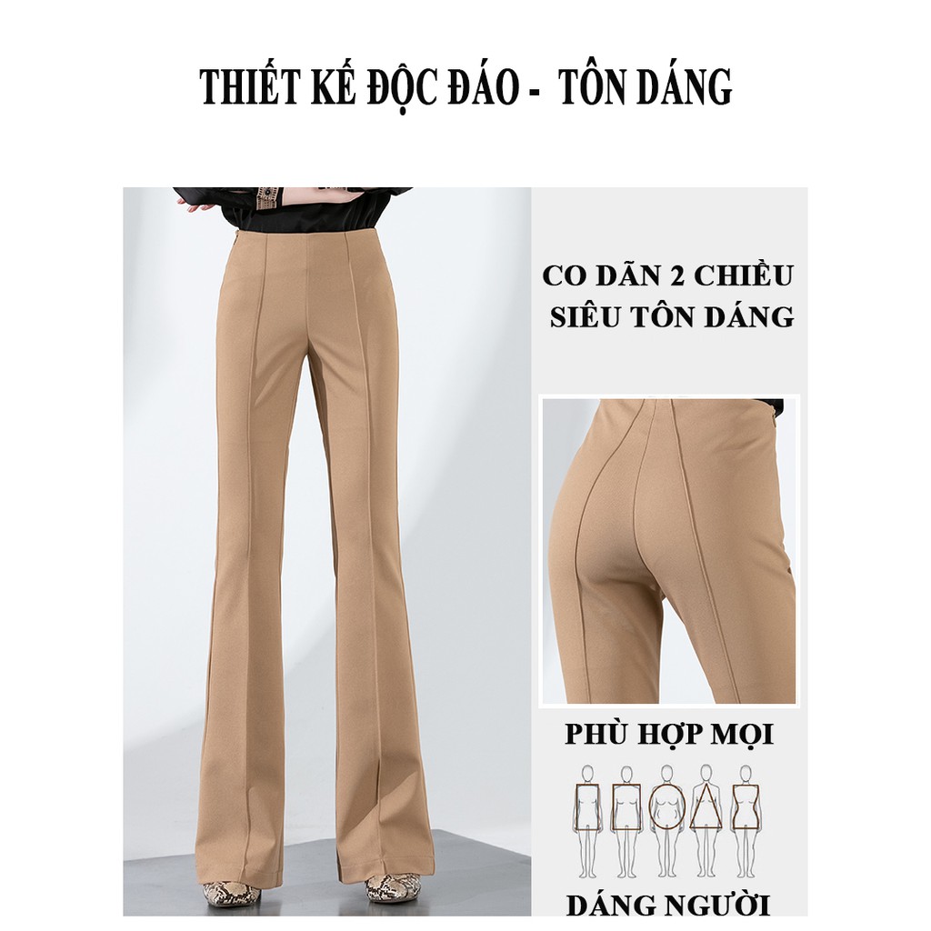 Quần Vải Ống Loe, Quần Tây Ống Loe Lưng Cao - Siêu tôn dáng, che khuyến điểm bụng đùi - SINB.STORE | BigBuy360 - bigbuy360.vn