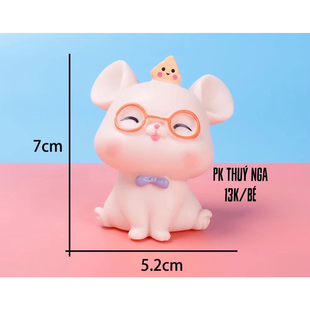 TUONG-Chuột kute đeo kính (nhựa) LOẠI 2.-Q5445