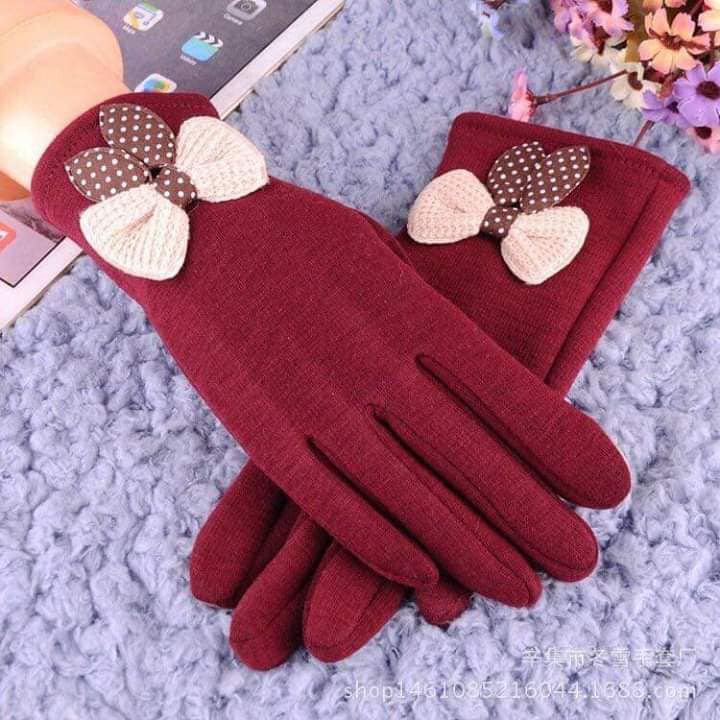 GĂNG TAY CẢM ỨNG GĂY TAY LÓT NỈ SIÊU ÂM ÁP CHO NỮ