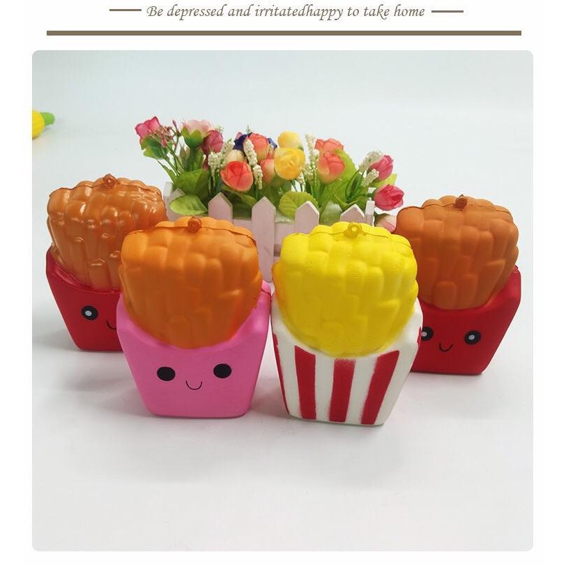 ĐỒ CHƠI MÀU HỒNG SQUISHY KHOAI TÂY CHIÊN bỏ sỉ