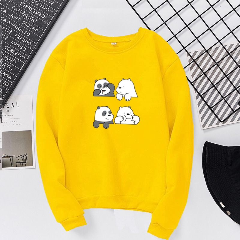 Áo Hoodie Tay Dài In Họa Tiết Gấu Trúc Thời Trang Đường Phố Cho Nam Và Nữ