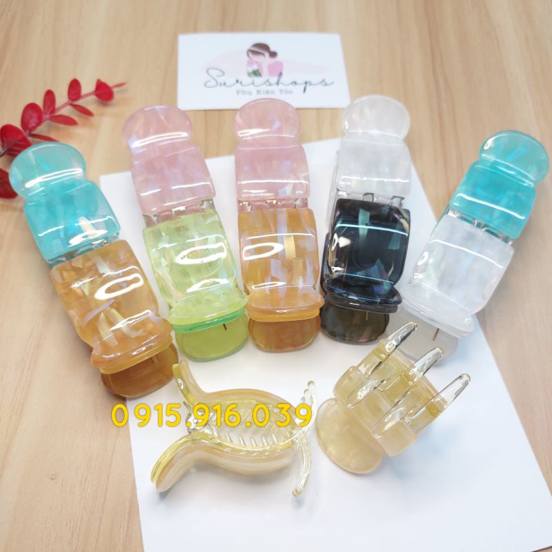 Kẹp Tóc Xà Cừ Cao Cấp 5 răng, Kẹp càng cua dạng bầu