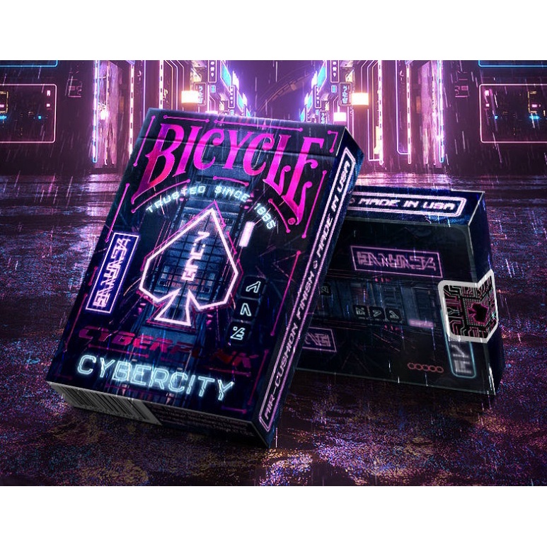 Bộ bài tây CyberCity Playing Cards , hàng Mỹ , bộ bài thế hệ mới , mẫu bài xu hướng 2022