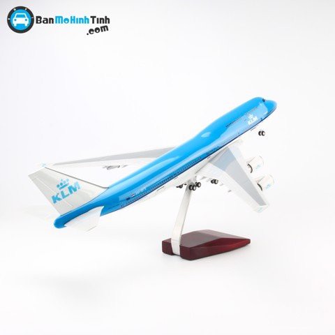 Mô hình máy bay lắp ráp có đèn led KLM Royal Dutch Airlines Boeing B747 47cm Everfly