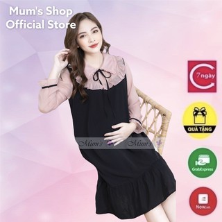 ĐẦM BẦU 🚛 FREESHIP 🚛 Váy voan đen pha hồng