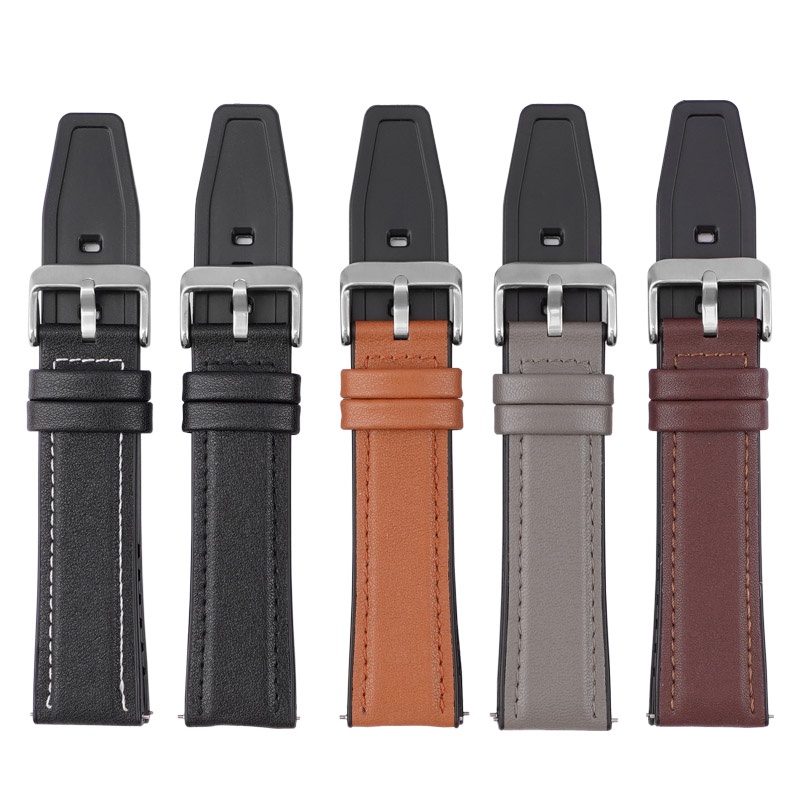 Dây Đeo Đồng Hồ Bằng Silicone + Da Mềm Chống Thấm Nước Cho Nam Và Nữ