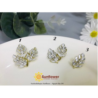 Cành lá mạ kim - đính đá 5