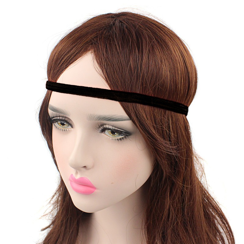 CHUHE Nữ màu đen Thể thao Yoga Căng Băng đô chạy ngoài trời Băng đô đàn hồi