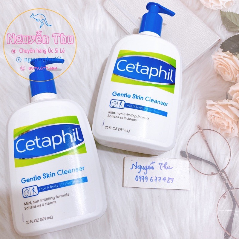 Cetaphil 591ml Úc - Sữa rửa mặt, sữa tắm dịu nhẹ Cetaphil Gentle Skin 591 ml (Face + Body)