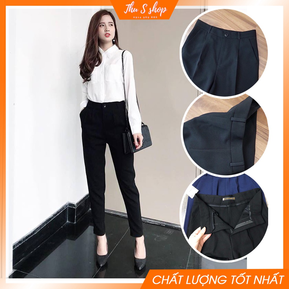 Quần baggy tây công sở bassic, quần mặc đi làm, đi chơi chất vải form đẹp