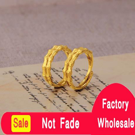 Nhẫn Đồng Mạ Vàng Hình Ngôi Sao Năm Cánh Phong Cách Việt Nam Cho Cặp Đôi