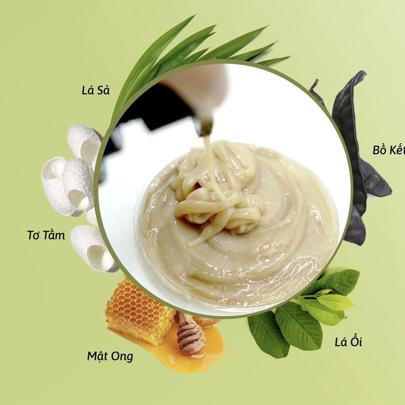 Kem ủ tóc / dầu xả tóc thảo dược 100gr - mềm mượt, giảm khô xơ chẻ ngọn phục hồi tóc hư tổn | Bột Natural