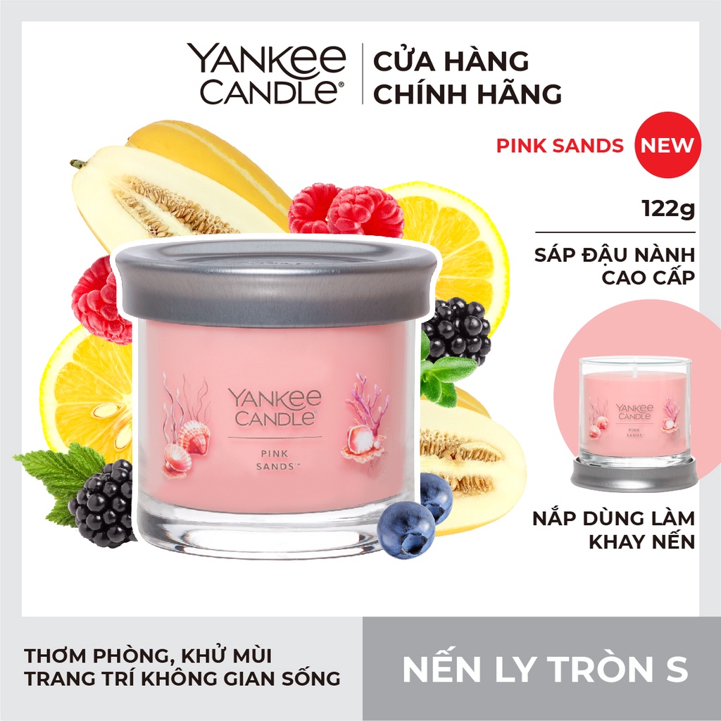 Nến ly tròn sáp đậu nành Yankee Candle size S (122g) - Pink Sands