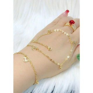 Lắc chân nữ mỏ neo EK mạ vàng 18k