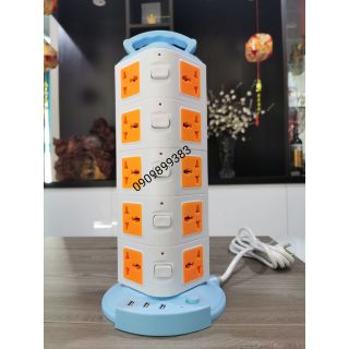 Ổ điện đa năng 5 tầng,20 ổ cắm,3 cổng usb