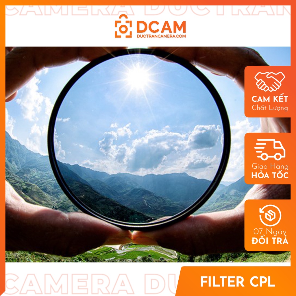 [Mã ELMS10 giảm 6% đơn 50K] FILTER CPL kính lọc đường kính phi 40,5mm 43mm 49mm 52mm 55mm 58mm 62mm 67mm 72mm 77mm 82mm