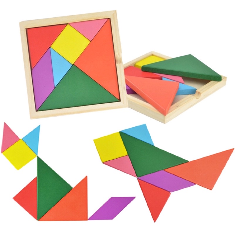 Bộ ghép trò chơi trí uẩn tangram cho bé phát triển trí tuệ