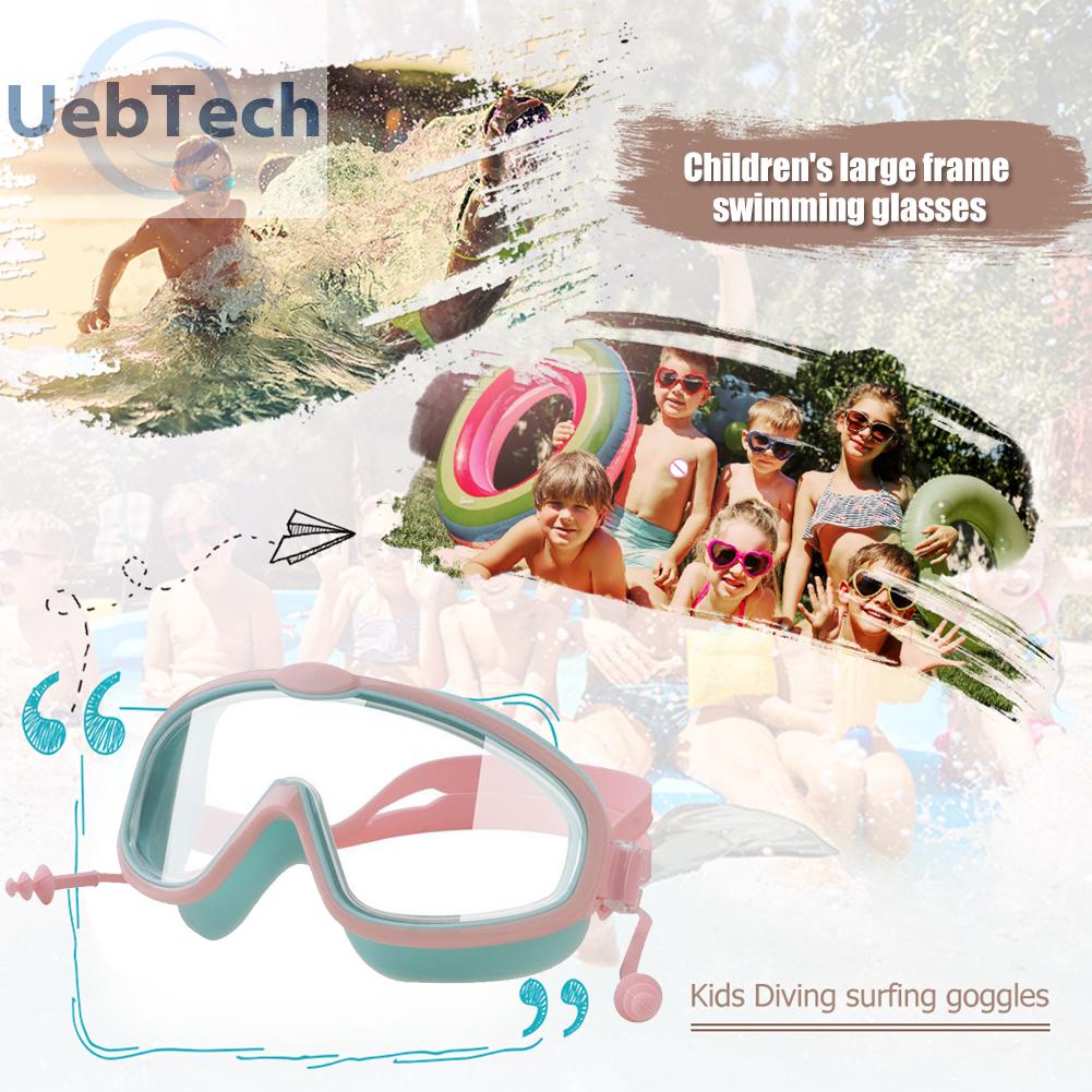 Kính Bơi Kèm Nút Bịt Tai Chống Sương Mù Có Thể Điều Chỉnh Tiện Dụng Cho Bé