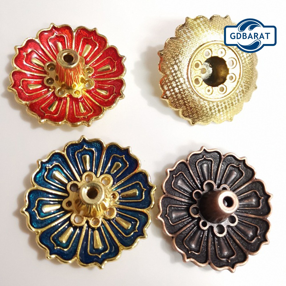 Đế Cắm Nhang 9 Lỗ Hình Hoa Sen Bằng Đồng Tiện Dụng