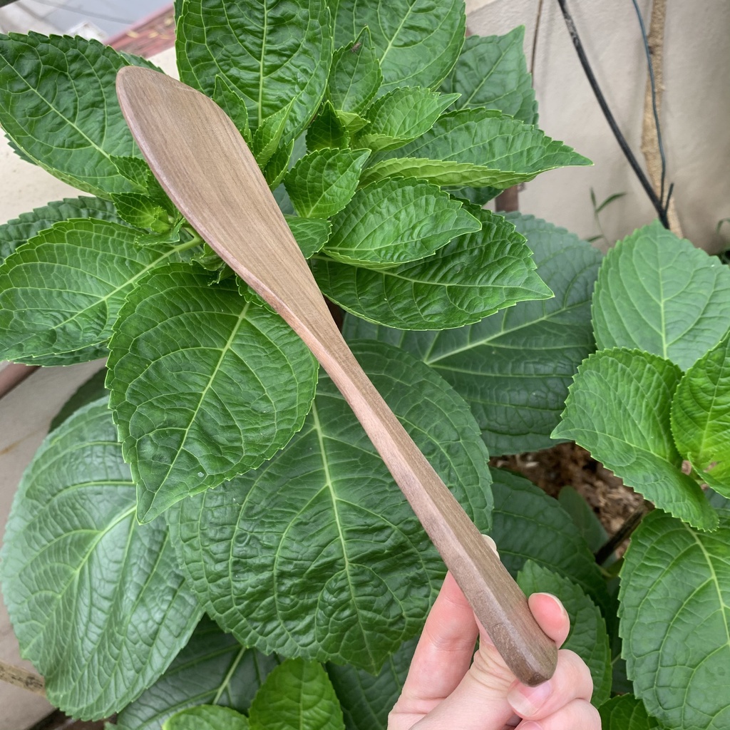 Môi xới cơm gỗ Óc Chó chuôi dẹt (CTH519)/bền đẹp/ chịu được nhiệt độ cao (HAHANCO)