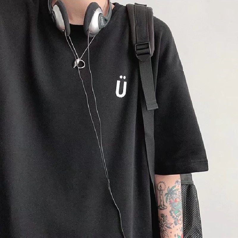 Áo Thun Tay Ngắn Dáng Rộng In Chữ Phong Cách Hip Hop Thời Trang Mùa Hè Cho Nam Size M-5XL