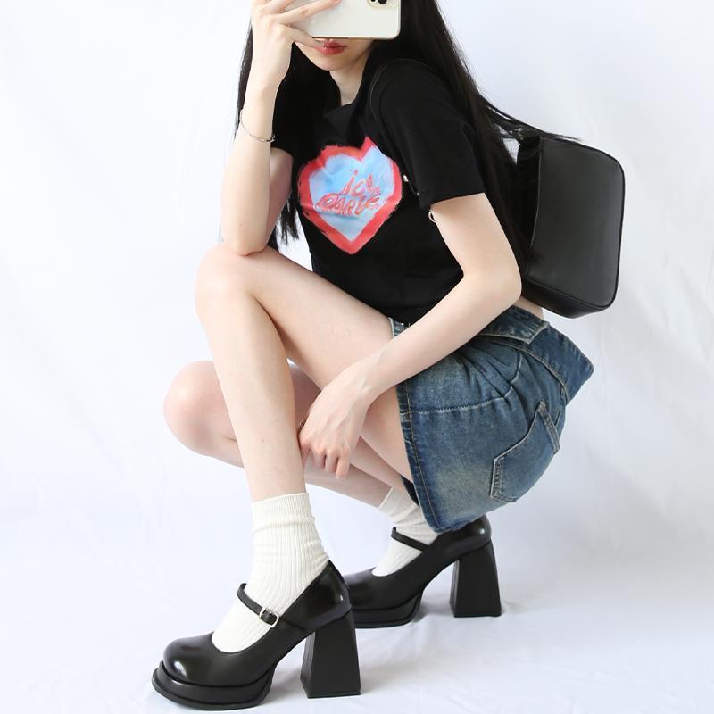 Hàng Mới Về Giày Cao Gót Mary Jane Cao Gót Phong Cách Anh Quốc vintage