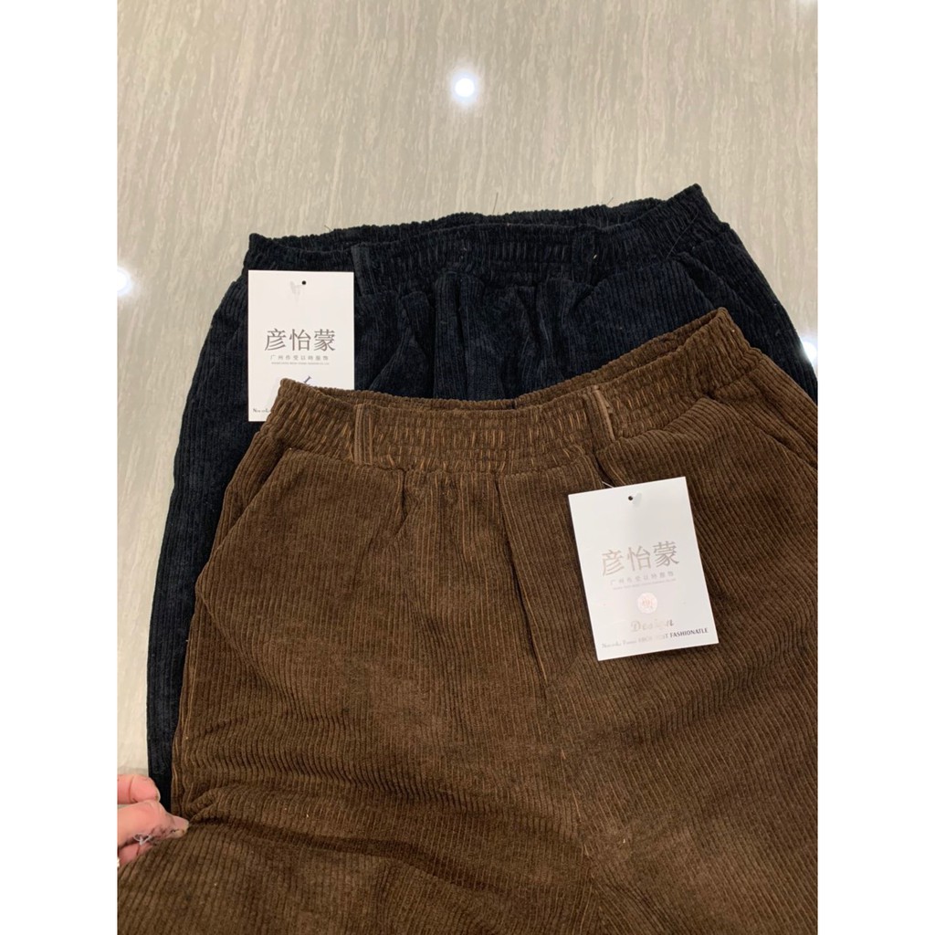 Quần Baggy Nhung Tăm Vải Dày Ấm - Không kèm đai | BigBuy360 - bigbuy360.vn